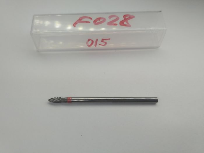 Фреза твердосплавная Silver Burr Bit F028 (красная насечка)