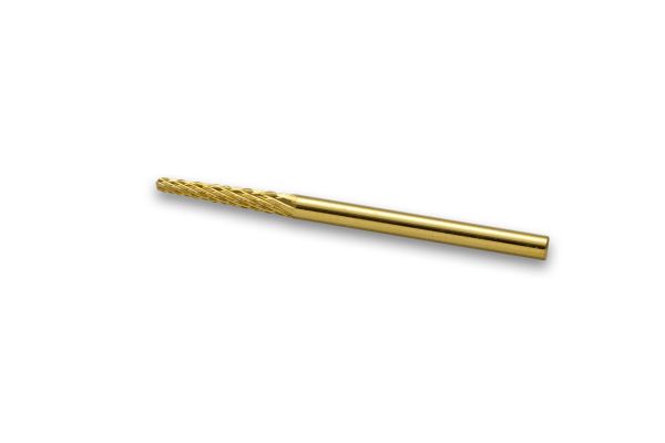 Фреза твердосплавная  золотая F Small Cone Bit (красная насечка)