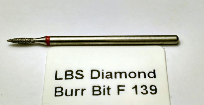 Фреза алмазна Полум'я,діаметр-1,6 мм,(червона насічка)