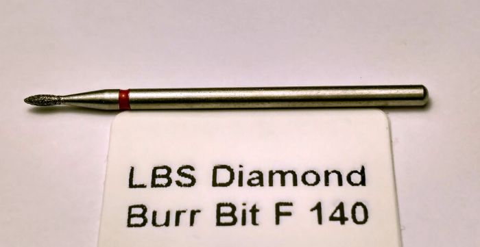 Фреза алмазна Полум'я,діаметр-1,4 мм,(червона насічка)