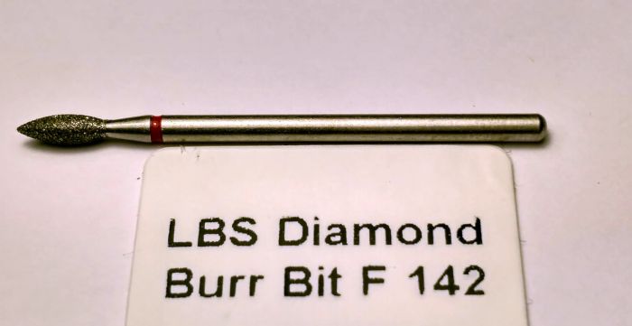 Фреза алмазна Полум'я,діаметр-2,5 мм,(червона насічка)