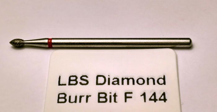 Фреза алмазна Полум'я,діаметр-2 мм,(червона насічка)