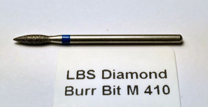 Фреза алмазна Полум'я,діаметр-2,6 мм,(синя насічка)