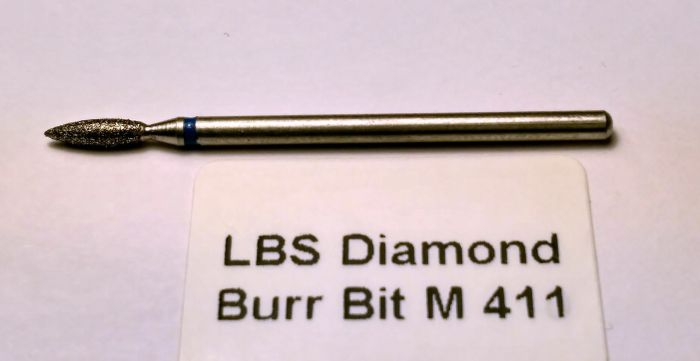 Фреза алмазна Полум'я,діаметр-2,3 мм,(синя насічка)