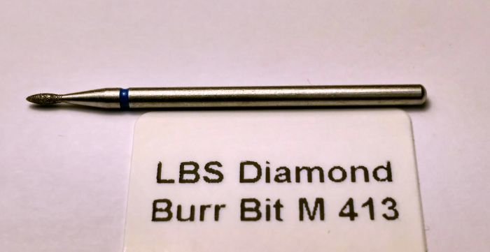 Фреза алмазная Пламя,диаметр-1,3 мм,(синяя насечка)