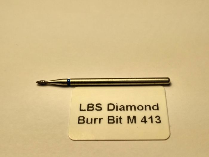 Фреза алмазная Пламя,диаметр-1,3 мм,(синяя насечка)