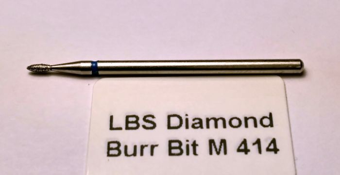 Фреза алмазна Полум'я,діаметр-1,4 мм,(синя насічка)