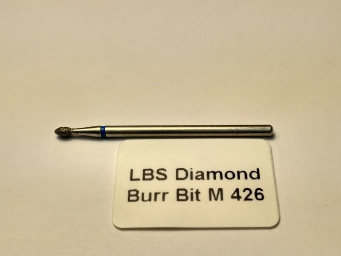 Фреза алмазна Полум'я,діаметр-2 мм,(синя насічка)