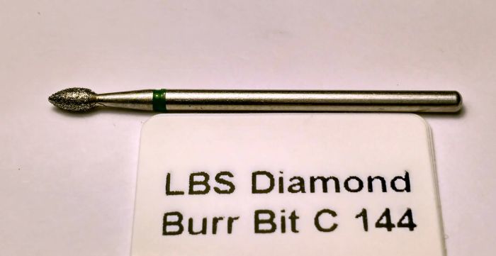 Фреза алмазная Пламя,диаметр-2,7 мм,(зеленая насечка)