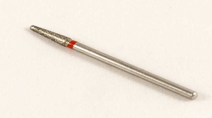 Фреза алмазна Конус, діаметр-2,5 мм, (червона насічка)