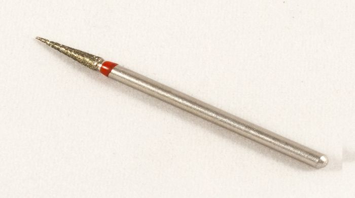 Фреза алмазная Конус,диаметр-2,3 мм,(красная насечка)