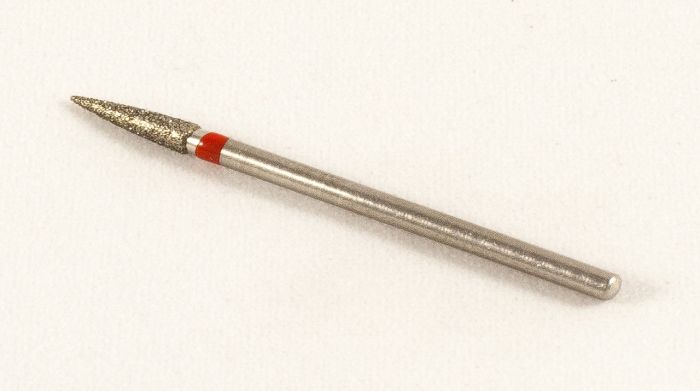 Фреза алмазная Конус,диаметр-2,7 мм,(красная насечка)