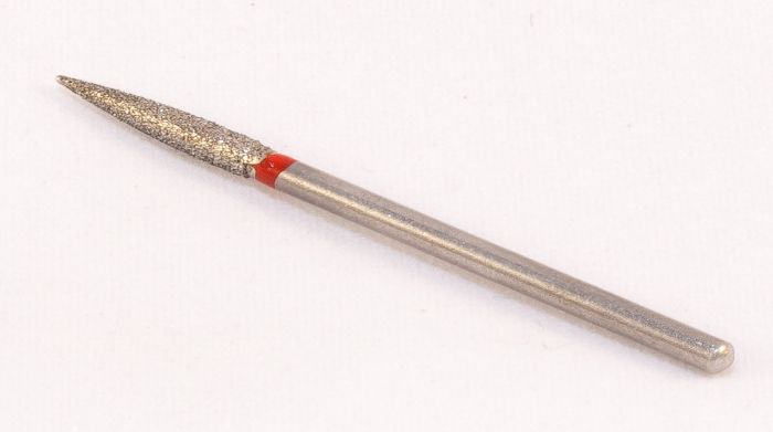 Фреза алмазная Конус,диаметр-2,8 мм,(красная насечка)