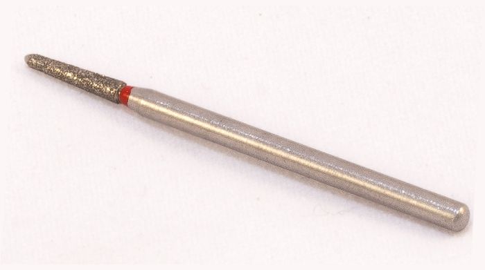 Фреза алмазная Конус,диаметр-2,7 мм,(красная насечка)