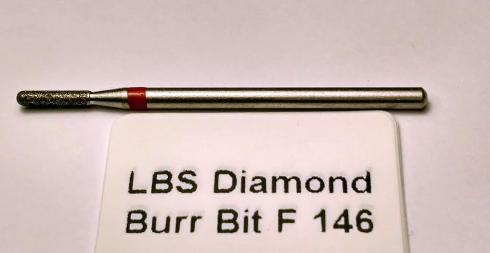 Фреза алмазна Конус, діаметр-1,8 мм, (червона насічка)