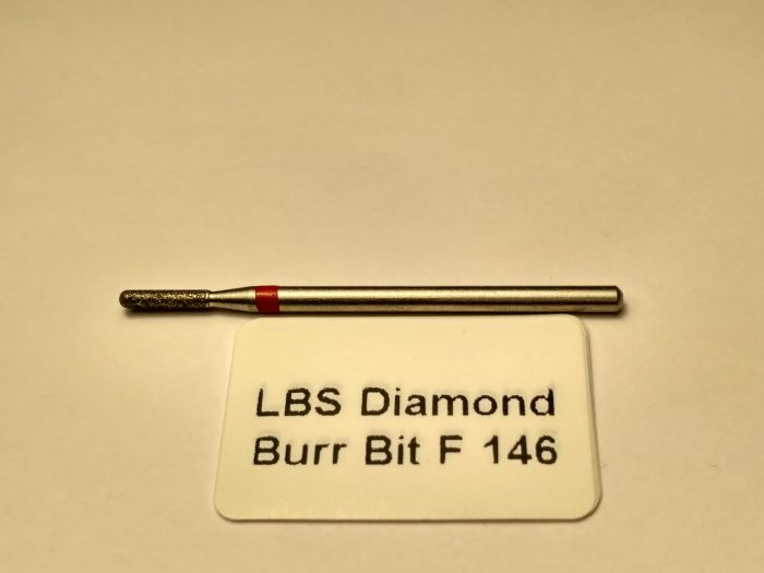 Фреза алмазна Конус, діаметр-1,8 мм, (червона насічка)