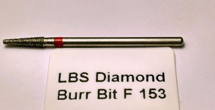 Фреза алмазна Конус, діаметр-2,7 мм, (червона насічка)