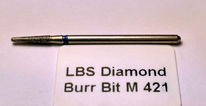 Фреза алмазна Конус, діаметр-2,2 мм, (синя насічка)