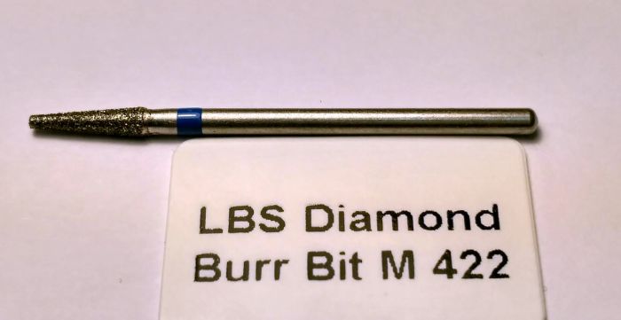 Фреза алмазна Конус, діаметр-2,7 мм, (синя насічка)