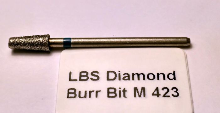 Фреза алмазная Конус,диаметр-4,2 мм,(синяя насечка)