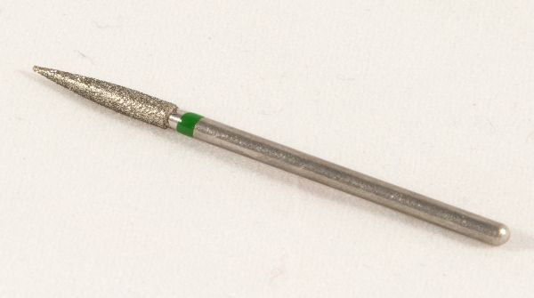 Фреза алмазная Конус,диаметр-2,8 мм,(зеленая насечка)