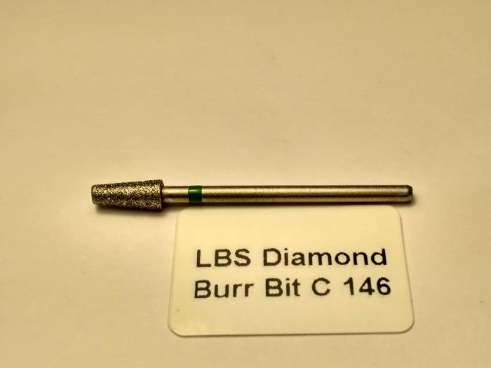 Фреза алмазна Конус, діаметр-4,2 мм, (зелена насічка)