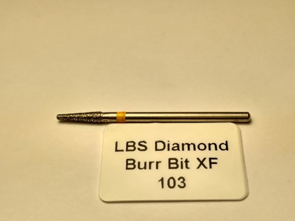 Фреза алмазна Конус, діаметр-2,7 мм, (жовта насічка)