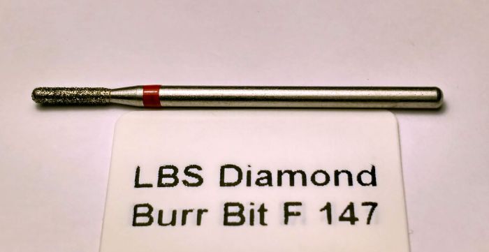 Фреза алмазна Циліндр, діаметр-1,9 мм, (червона насічка)