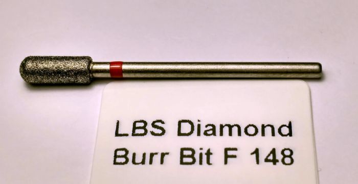 Фреза алмазная  Цилиндр ,диаметр-4,1 мм,(красная насечка)