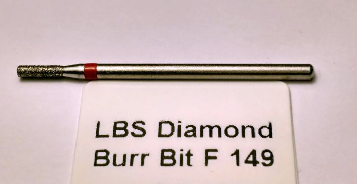 Фреза алмазна Циліндр, діаметр-1,9 мм, (червона насічка)