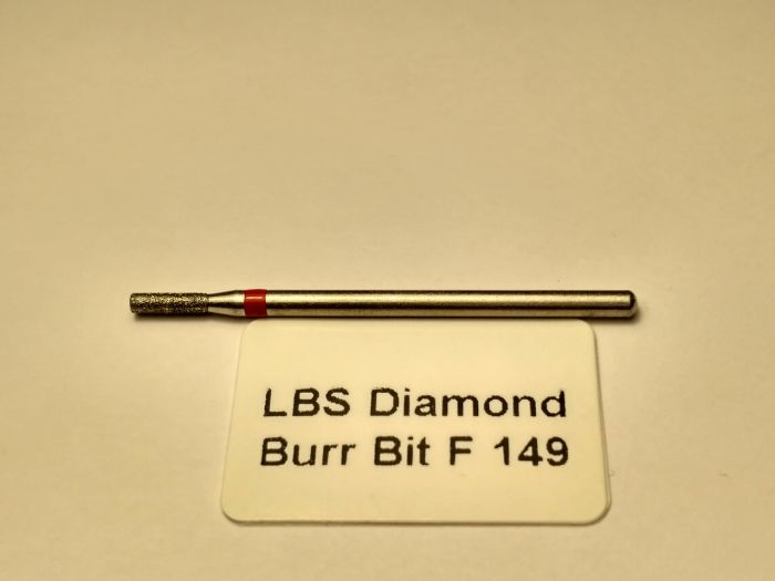 Фреза алмазна Циліндр, діаметр-1,9 мм, (червона насічка)