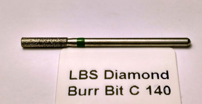 Фреза алмазная  Цилиндр ,диаметр-2,7 мм,(зеленая насечка)