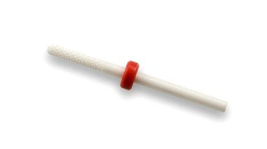 Фреза керамическая   Small  Barrel Ball F 052  удлиненный шар с пластиковым кольцом ( красная насечка)
