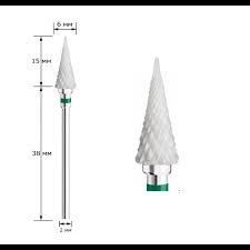Фреза керамическая Large Cone С  острый конус ( зеленая насечка)
