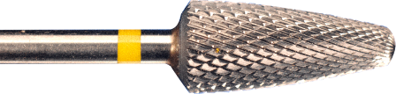 Фреза твердосплавная Carbide metallic XF 212  , диаметр - 6,4 мм (W-13,2 мм) желтая насечка