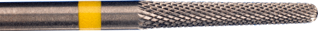 Фреза твердосплавная Carbide metallic XF 216  , диаметр - 2,4 мм (W-14 мм) желтая насечка
