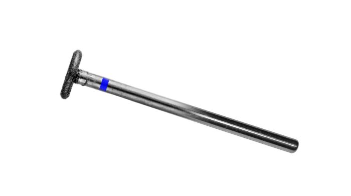 Фреза алмазна Крупна Крапля форма Диск ,діаметр- 6 мм, Н - 1,1 мм,( синя насічка)