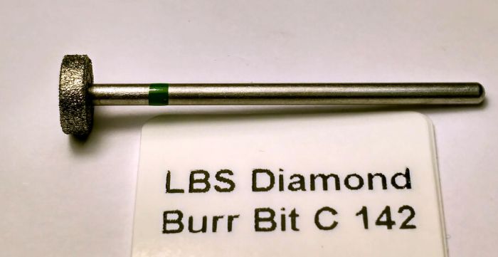 Фреза алмазна Велика форма Диск ,діаметр- 8,5 мм, Н - 2,9 мм, (зелена насічка)