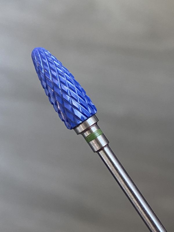 Фреза синя керамічна Blue Flame З кукурудза (зелена насічка)