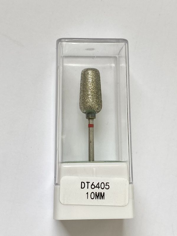 Педикюрная фреза алмазная DT 10 mm красная насечка