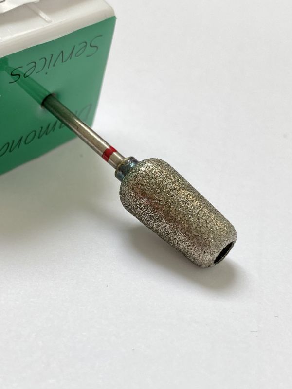 Педикюрная фреза алмазная DT 10 mm красная насечка