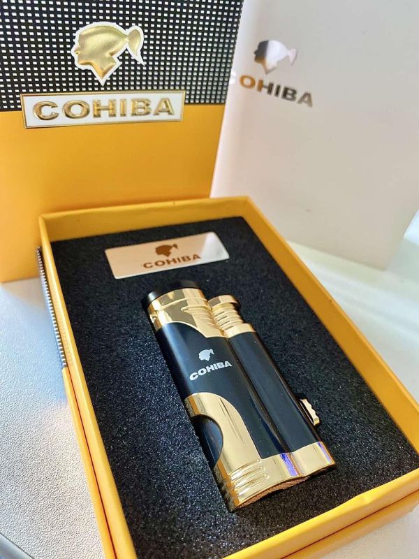 Зажигалка для сигар Cohiba СОВ-359 цвет Черный с Золотом