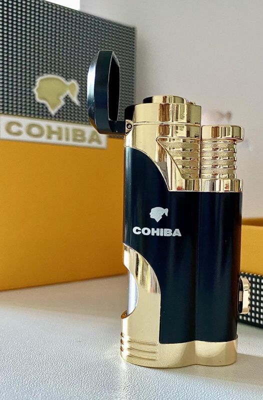 Зажигалка для сигар Cohiba СОВ-359 цвет Черный с Золотом