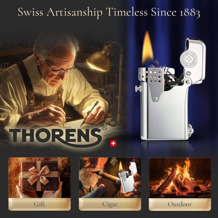 Изысканная бензиновая зажигалка Thorens Премиум класса
