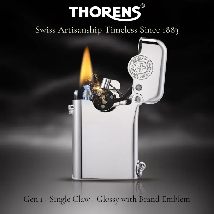Элегантная бензиновая зажигалка Thorens премиум класса