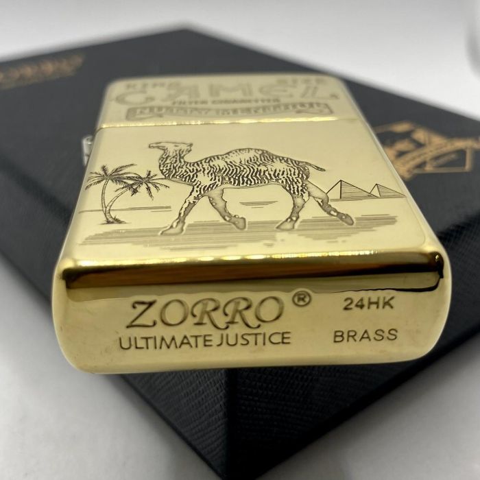 Бензиновая зажигалка Zorro "Золотой Верблюд" (Camel King)