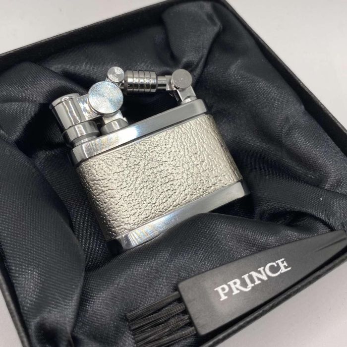 Бензиновая зажигалка Prince "Silver Texture" (Серебряная Текстура)