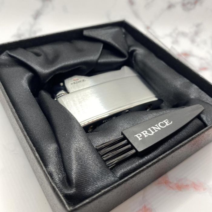 Газовая зажигалка Prince Brushed Silver (Принц Матовый Серебряный)