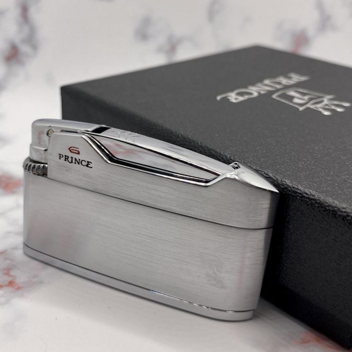 Газовая зажигалка Prince Brushed Silver (Принц Матовый Серебряный)