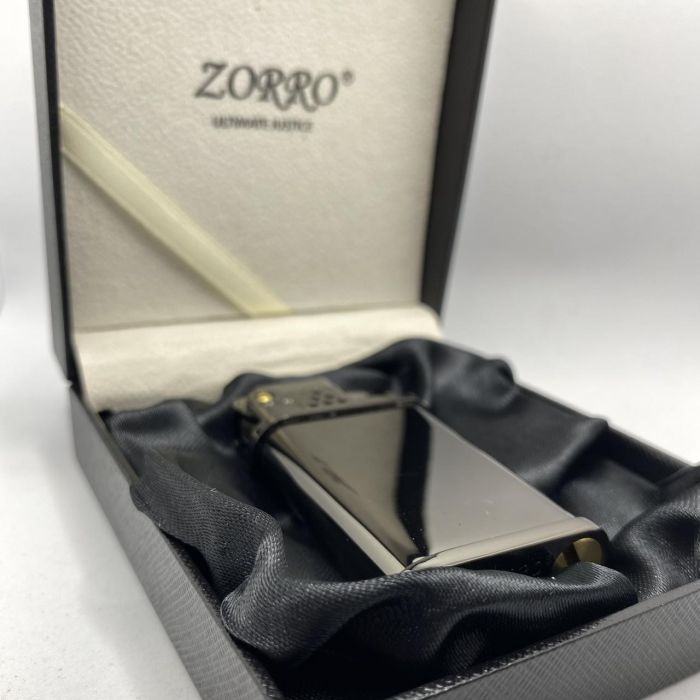 Бензиновая зажигалка ZORRO Черный Метеор
